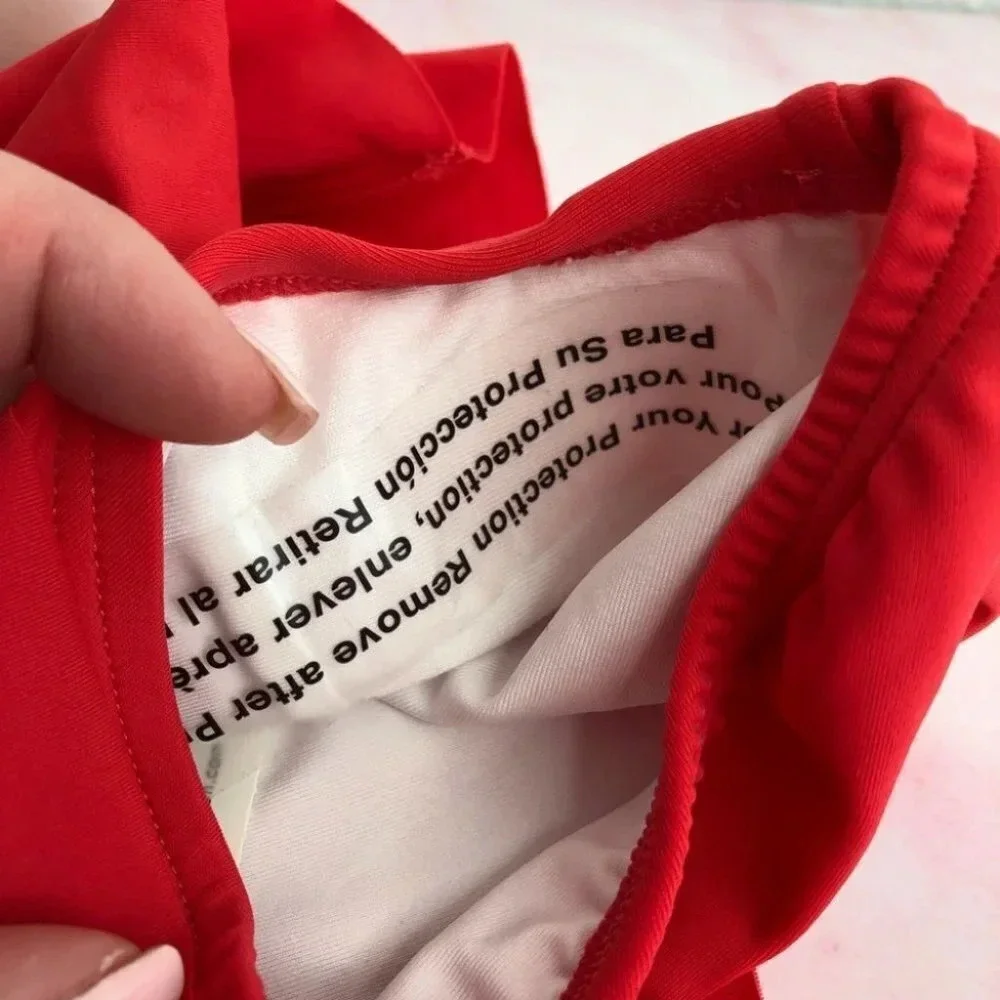 NWT Hanna Andersson swim‎ bottom skirted solid red size 12-18 months